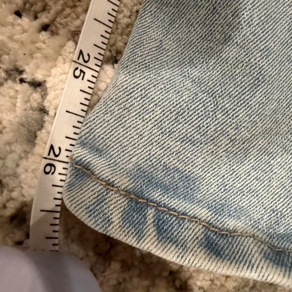 Frye Heritage Light Wash Denim Straight Leg Jeans Womens 6/28 Blue Coastal Boho
